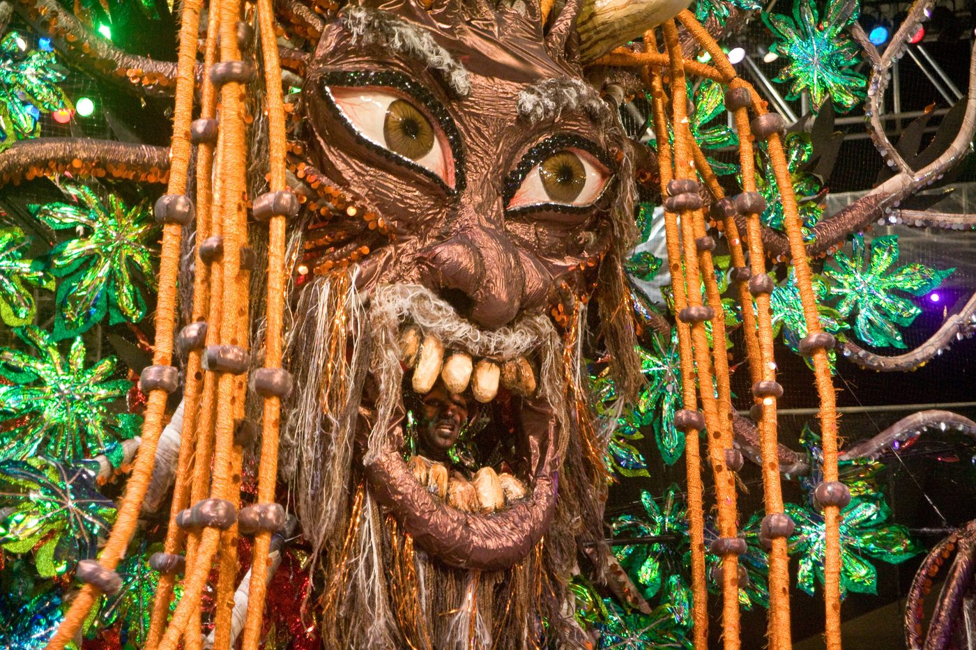 A detailed Carnival king mask